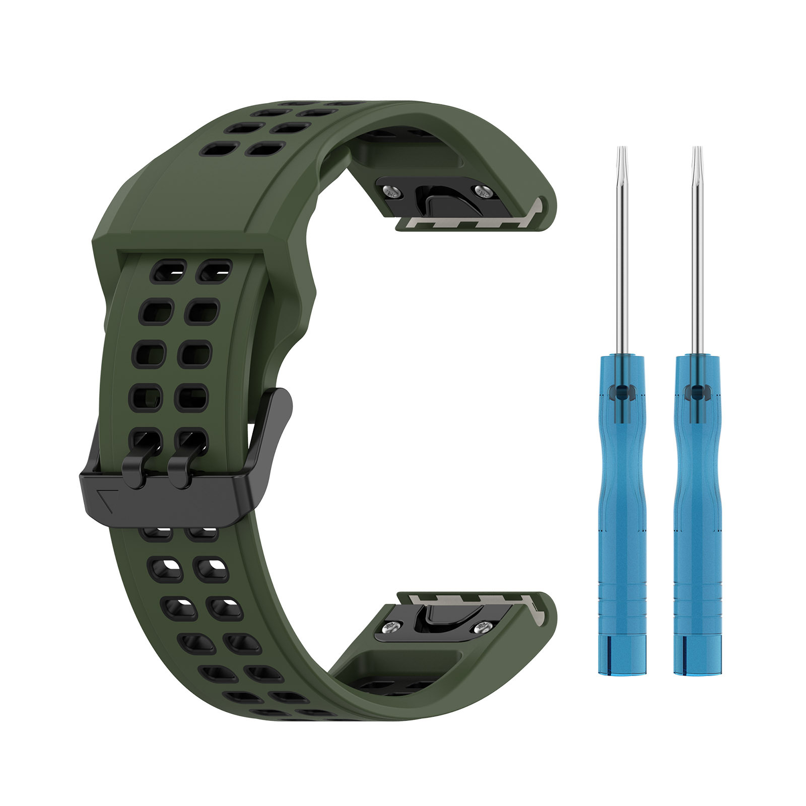 Pasek do Garmin guma zielony Smart-Planet zielony - obrazek 2