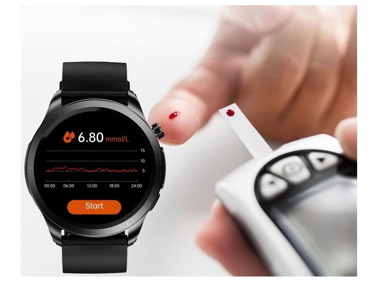 Smartwatch z pomiarem cukru Medatech TKY420