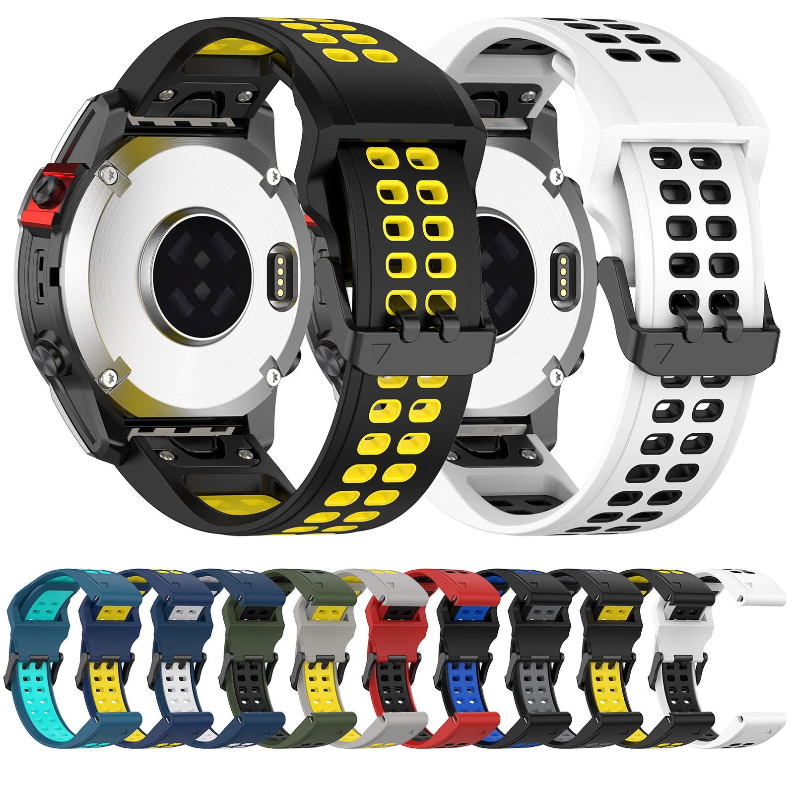 Pasek do Garmin guma zielony Smart-Planet zielony